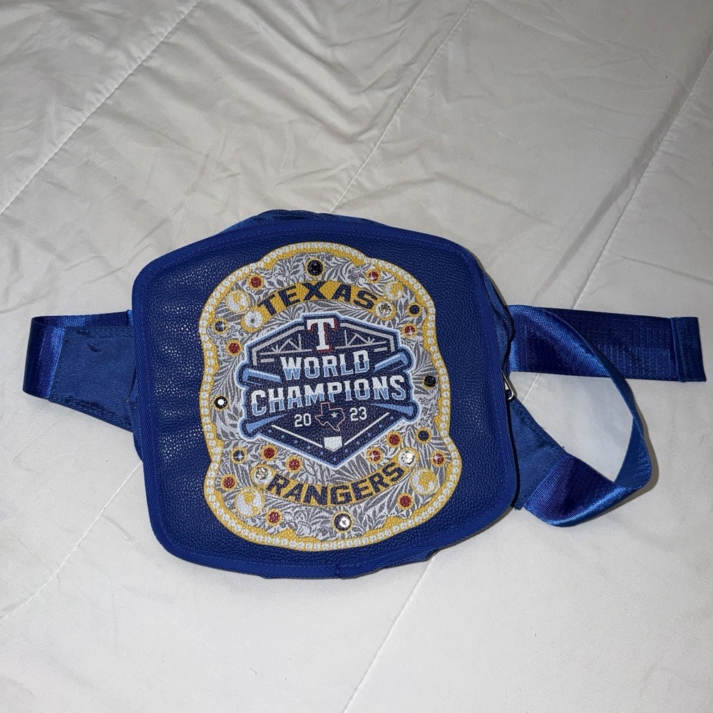 Texas Rangers AEW Fanny Pack Belt 2023 World Series‎ Champions Theme Night